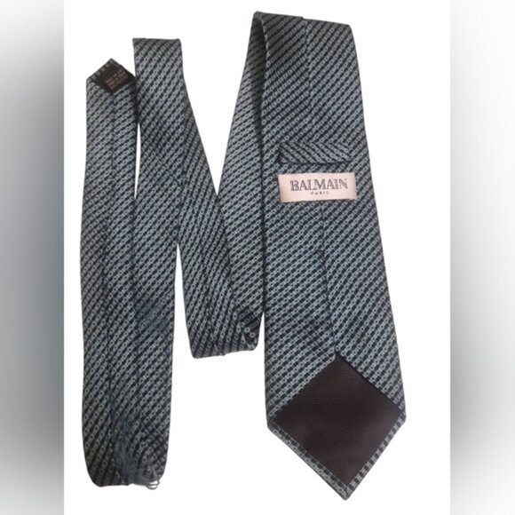 Balmain Paris Mens Silk Tie - Picture 2 of 12